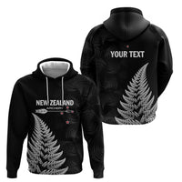 Personalised New Zealand 2025 Archery Zip Hoodie Aotearoa Silver Arrows Black LT01 - Polynesian Pride