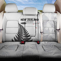 New Zealand 2025 Archery Back Car Seat Cover Aotearoa Silver Arrows White LT01 One Size White - Polynesian Pride