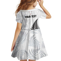 Personalised New Zealand 2025 Archery Kid Short Sleeve Dress Aotearoa Silver Arrows White