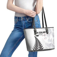 New Zealand 2025 Archery Leather Tote Bag Aotearoa Silver Arrows White LT01 - Polynesian Pride