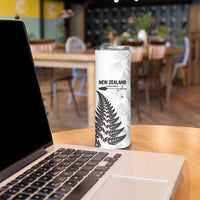 Personalised New Zealand 2025 Archery Skinny Tumbler Aotearoa Silver Arrows White LT01 - Polynesian Pride