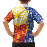 Philippines Family Matching Long Sleeve Bodycon Dress and Hawaiian Shirt Pilipinas Polynesian Pattern