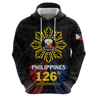 Personalized Philippines Independence Day Zip Hoodie Filipino 126th Anniversary Sun Tattoo