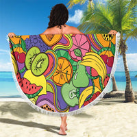 Hawaii Fruits Hippie Style Beach Blanket Vibrant Colorful LT01 - Polynesian Pride