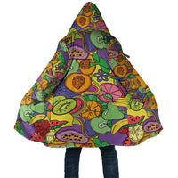 Hawaii Fruits Hippie Style Cloak Vibrant Colorful LT01 Unisex Multicolor - Polynesian Pride
