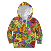 Hawaii Fruits Hippie Style Kid Hoodie Vibrant Colorful LT01 Hoodie Multicolor - Polynesian Pride