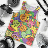Hawaii Fruits Hippie Style Men Tank Top Vibrant Colorful LT01 - Polynesian Pride