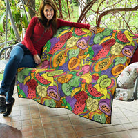 Hawaii Fruits Hippie Style Quilt Vibrant Colorful LT01 - Polynesian Pride