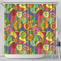 Hawaii Fruits Hippie Style Shower Curtain Vibrant Colorful LT01 - Polynesian Pride