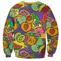 Hawaii Fruits Hippie Style Sweatshirt Vibrant Colorful LT01 - Polynesian Pride