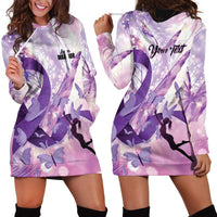 Personalized Polynesian Lupus Awareness Hoodie Dress Butterfly Hologram Lupus Warrior LT01 - Polynesian Pride