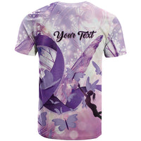 Personalized Polynesian Lupus Awareness T Shirt Butterfly Hologram Lupus Warrior LT01 - Polynesian Pride