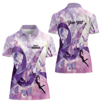 Personalized Polynesian Lupus Awareness Women Polo Shirt Butterfly Hologram Lupus Warrior LT01 - Polynesian Pride