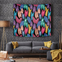 Hawaii Colorful Tropical Leaves Tapestry