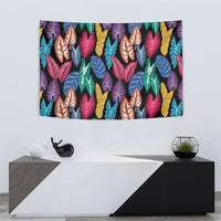 Hawaii Colorful Tropical Leaves Tapestry