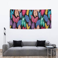 Hawaii Colorful Tropical Leaves Tapestry