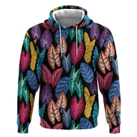 Hawaii Colorful Tropical Leaves Zip Hoodie