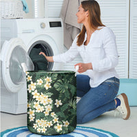 Hawaii Plumeria Tropical Leaves Laundry Basket Monstera Calathea Palm Fronds