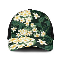 Hawaii Plumeria Tropical Leaves Baseball Net Cap Monstera Calathea Palm Fronds