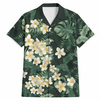 Hawaii Plumeria Tropical Leaves Hawaiian Shirt Monstera Calathea Palm Fronds
