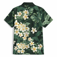 Hawaii Plumeria Tropical Leaves Hawaiian Shirt Monstera Calathea Palm Fronds
