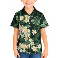 Hawaii Plumeria Tropical Leaves Hawaiian Shirt Monstera Calathea Palm Fronds