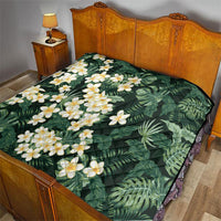 Hawaii Plumeria Tropical Leaves Quilt Monstera Calathea Palm Fronds