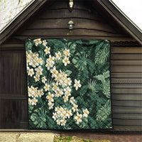 Hawaii Plumeria Tropical Leaves Quilt Monstera Calathea Palm Fronds
