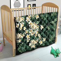 Hawaii Plumeria Tropical Leaves Quilt Monstera Calathea Palm Fronds