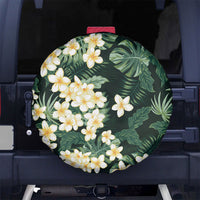 Hawaii Plumeria Tropical Leaves Spare Tire Cover Monstera Calathea Palm Fronds