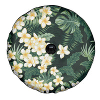 Hawaii Plumeria Tropical Leaves Spare Tire Cover Monstera Calathea Palm Fronds