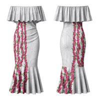 Hawaii Aalii Lei Couples Matching Mermaid Dress and Hawaiian Shirt Aalii Ku Makani