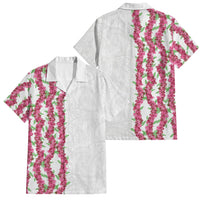 Hawaii Aalii Lei Family Matching Off The Shoulder Long Sleeve Dress and Hawaiian Shirt Aalii Ku Makani