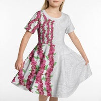 Hawaii Aalii Lei Kid Short Sleeve Dress Aalii Ku Makani