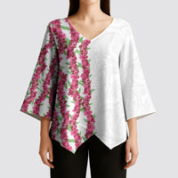 Hawaii Aalii Lei Kimono Sleeve Blouse Aalii Ku Makani