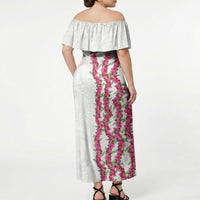 Hawaii Aalii Lei Off Shoulder Maxi Dress Aalii Ku Makani