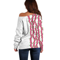 Hawaii Aalii Lei Off Shoulder Sweater Aalii Ku Makani