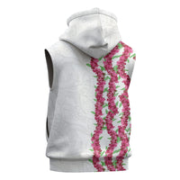 Hawaii Aalii Lei Sleeveless Zip Hoodie Aalii Ku Makani