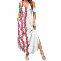 Hawaii Aalii Lei Summer Maxi Dress Aalii Ku Makani