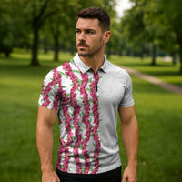 Hawaii Aalii Lei Zipper Polo Shirt Aalii Ku Makani