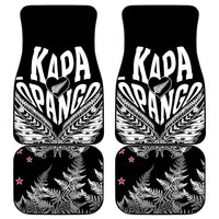 New Zealand Rugby Car Mats NZ Opango Forever Silver Fern Heart LT01 Black - Polynesian Pride