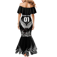 Custom New Zealand Rugby Mermaid Dress NZ Opango Forever Silver Fern Heart LT01 - Polynesian Pride