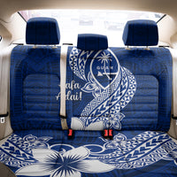 Hafa Adai Guam Back Car Seat Cover Polynesian Floral Blue Pattern LT01