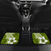 Hafa Adai Guam Car Mats Polynesian Olive Green Blue Pattern LT01 - Polynesian Pride