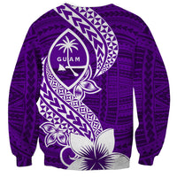 Hafa Adai Guam Sweatshirt Polynesian Floral Purple Pattern LT01 - Polynesian Pride