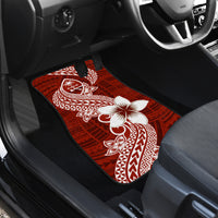 Hafa Adai Guam Car Mats Polynesian Floral Red Pattern LT01 - Polynesian Pride
