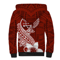 Hafa Adai Guam Sherpa Hoodie Polynesian Floral Red Pattern LT01 - Polynesian Pride