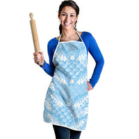 Baby Blue Mermaid Puakenikeni Maile Lei Apron