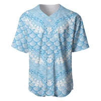 Baby Blue Mermaid Puakenikeni Maile Lei Baseball Jersey