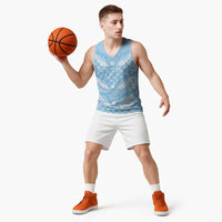 Baby Blue Mermaid Puakenikeni Maile Lei Basketball Jersey LT01 - Polynesian Pride